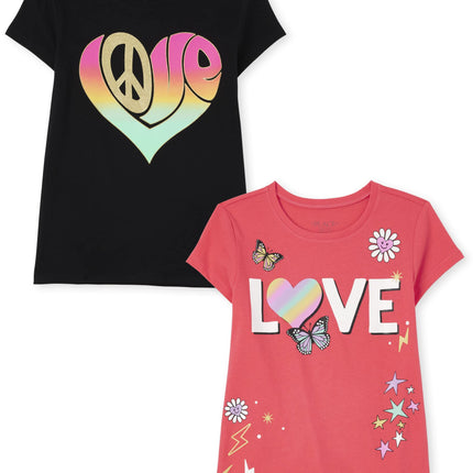 The Children's Place Girls' Short Sleeve Graphic T