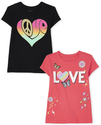 The Children's Place Girls' Short Sleeve Graphic T