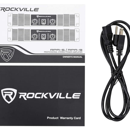 Rockville RPA9 3000 Watt Peak / 1500w RMS 2 Channel Power Amplifier Pro/DJ Amp