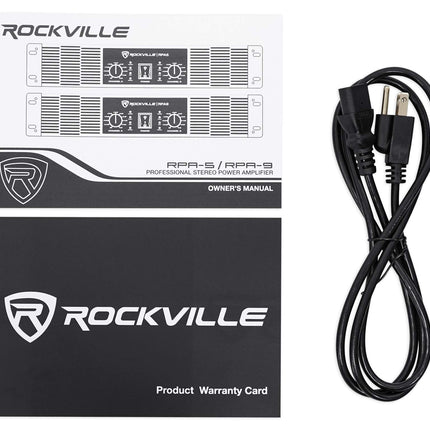 Rockville RPA9 3000 Watt Peak / 1500w RMS 2 Channel Power Amplifier Pro/DJ Amp