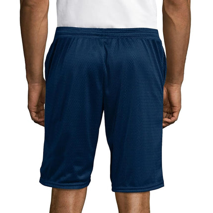 Hanes Sport Men's Mesh Pocket Shorts, Men’s Performance Gear Shorts, Men’s Athletic Shorts, 9" Inseam, Navy, Medium