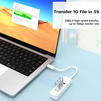USB C Hub, USB Type C Port to USB 3.0 Hub with 4 Port USB 3.0, Data Transmission Hub 5Gbps