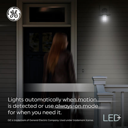 Luz GE LED+ con sensor de movimiento, luces nocturnas con sensor de movimiento para interiores, blanco suave, luz de techo de repuesto de 100 vatios, luces de seguridad para baños, dormitorios y pasillos