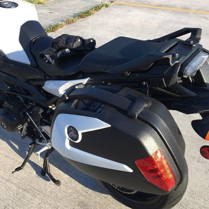 Sacoches rigides ECOTRIC compatibles avec Can-am Spyder Roadster RS ST Honda Street avec supports de montage