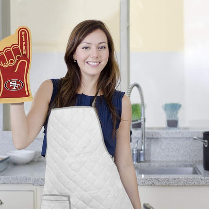 YouTheFan San Francisco 49ers #1 Oven Mitt - 100% Cotton, Red, 13.25" x 6.5" NFL Team Logo Oven Mitt