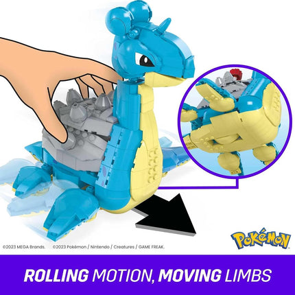 MEGA Pokémon Lapras: Mechanische, detailreiche Lapras-Figur Zum Zusammenbauen mit Einer Größe von Circa 18 cm