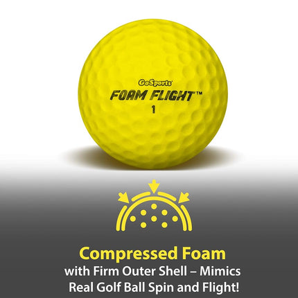 GoSports Foam Flight Practice Golf Balls 24 Pack - Yellow