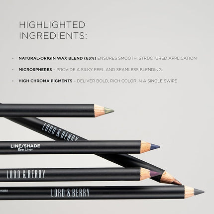 LORD & BERRY Line/Shade Eye Pencil, Dark Black 4 g