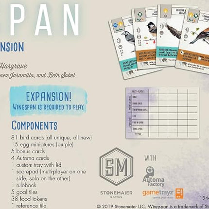 Stonemaier Games STM901 Wingspan European Expansion Multiplayer Board Game