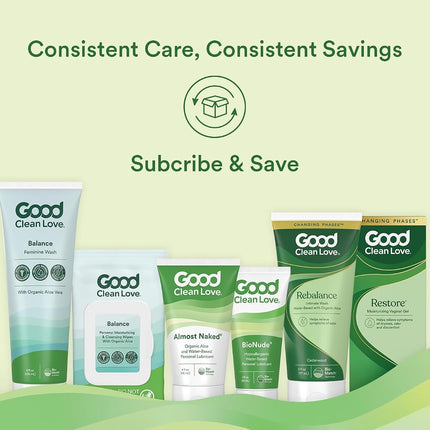 Good Clean Love BioNude Ultra Sensitive Personal Lubricant, Water-Based & Hypoallergenic Lube, Safe for Sex Toys & Condoms, Sexual Wellness Gel for Men & Women, 3 Oz