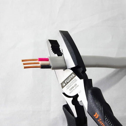 Fujiya 3300N-225 Electric Craftsman Eccentric Pliers, Zero Black