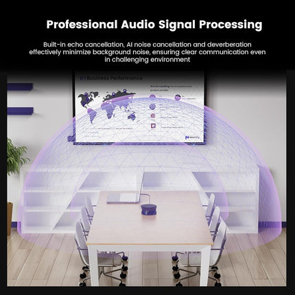 NEARITY A21S Conference Speaker and Microphone, Zoom Certified Speakerphone w/8 Mics, 16ft Voice Pickup, AI 2.0 Noise Cancelling, USB Speakermic with Daisy Chain, Works with Microsoft/Teams/Google Mee