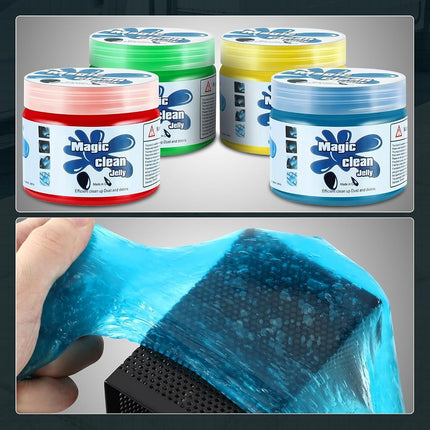 CAAP DRIVEN Kit de gelée de nettoyage auto pour voiture – Gel nettoyant universel pour voitures, aérations, appareils électroniques et plus – Bleu, Rouge, Vert, Jaune (4 unités) CAAP-TOLS-CG-4