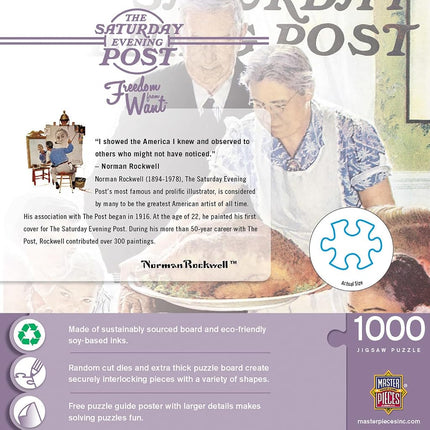 Baby Fanatics 72067: Saturday Evening Post - Freedom from Want 1000Pc Puzzle
