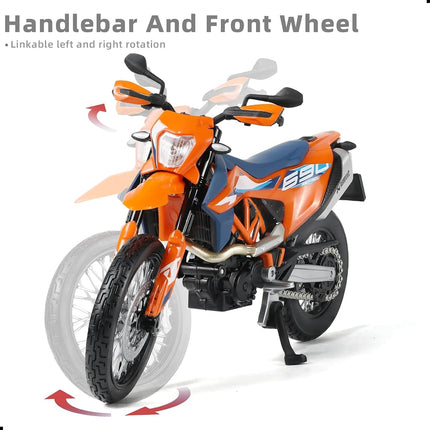 Risopen 1:12 Dirtbike Model Motorcycle Toy Compatible for KTM 690 SMCR