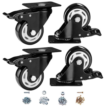 Casters, 3 inch Caster Wheels, Casters Set of 4 He