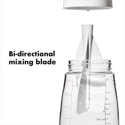 OXO Good Grips Twist & Pour Salad Dressing Mixer, Gray, 14 Ounces, 0.44 qt