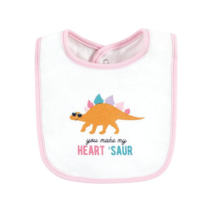 Hudson Baby Unisex Baby Cotton Bibs, Cute-A-Saurus, One Size