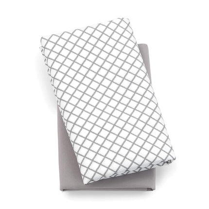Chicco Lullaby Playard Sheets 2 Piece Set, Grey Diamond