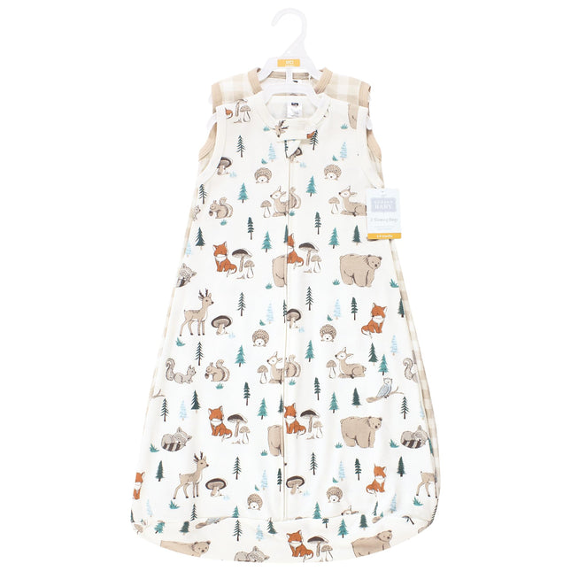 Hudson Baby Unisex Baby Cotton Long-Sleeve Wearable Sleeping Bag, Sack, Blanket, Boy Woodland Pals, 18-24 Months