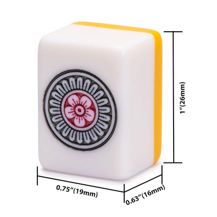 YMI Japanese Riichi Mahjong Set, White & Yellow Tiles