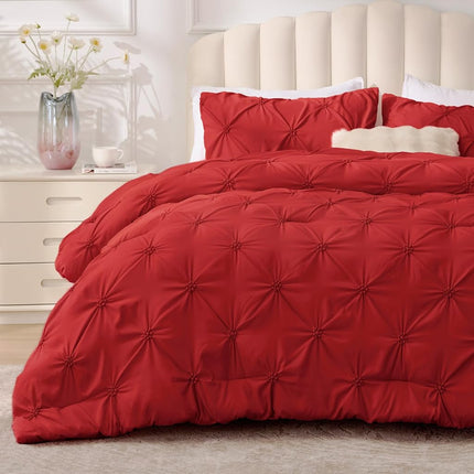 BEDELITE King Comforter Set Rose Red,Lightweight &
