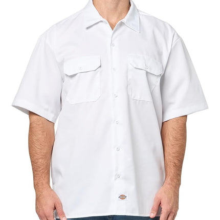 Dickies Mens Short-Sleeve Work Shirt, 3XT, White