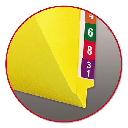 Smead End Tab Folder, Letter, Straight, 11 Point, Yellow, 100 Per Box (25910)