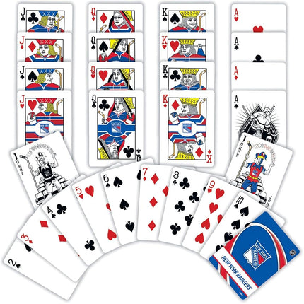 NHL MasterPieces Family Games New York Rangers Playing Cards - Officially Licensed Playing Card Deck for Adults, Kids, and Family - Fun Entertainment for Kids and Adults - Educational and Engaging
