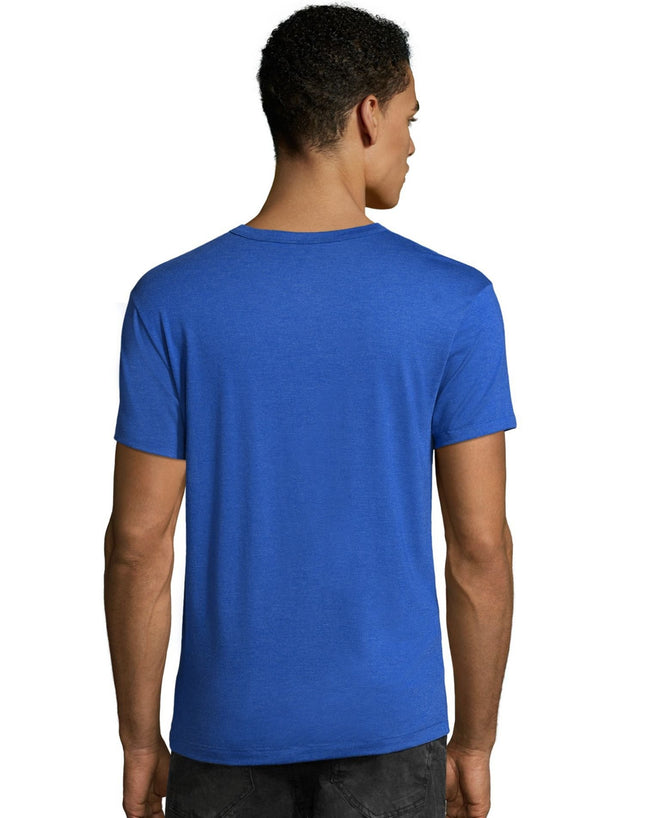 Hanes MO100 T-shirt Triblend Modal Homme Vert Kelly TRBLND L