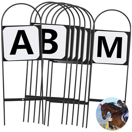 HDYEGY 8Pcs Dressage Letters Arena Markers,Metal D