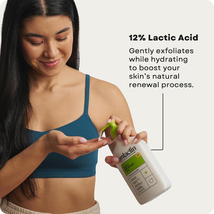 AmLactin Daily Moisturizing Lotion for Dry Skin – 7.9 oz Pump Bottles (Twin Pack) – 2-in-1 Exfoliator-Body Lotion with 12% Lactic Acid, Dermatologist-Recommended (Packaging May Vary)