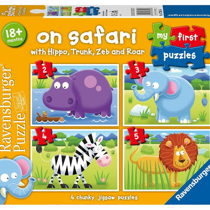 Ravensburger 7301 On Safari My First Puzzle 2 3 4 