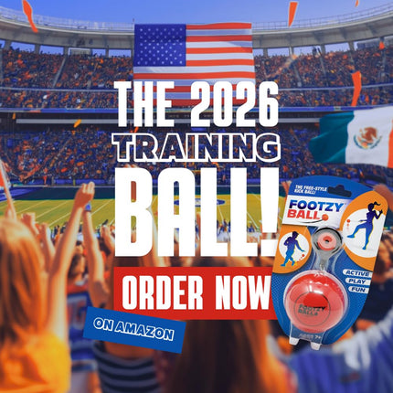 FootzyBall Bouncy Fidget String Football | Kid Teen Adult Active Play Kick Solo Practice Training Workout | Adjustable Stress and Anxiety Relief | Special Needs Sport Toys | by Blue Orange Games