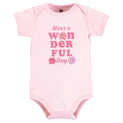 Hudson Baby Unisex Baby Cotton Bodysuits, Wonderful Floral, 9-12 Months
