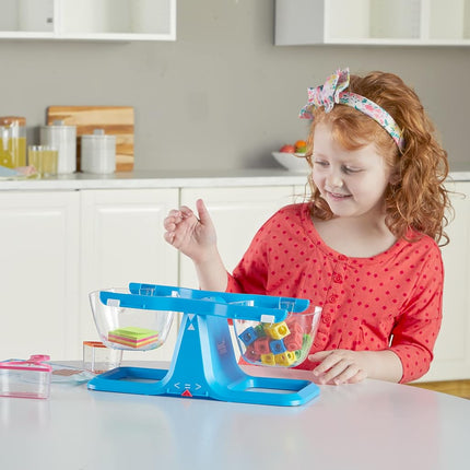 Learning Resources Let's Learn to Measure Activity Set, Kids Measuring Cups, Bucket Balance, MathLink Cubes and Activity Cards Set, Teacher Supplies, Classroom Supplies, Preschool Learning