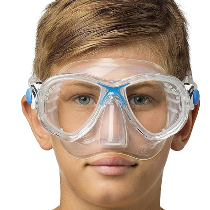 Cressi Kids Marea Jr Scuba Diving and Snorkeling Junior Mask - Transparent/Blue
