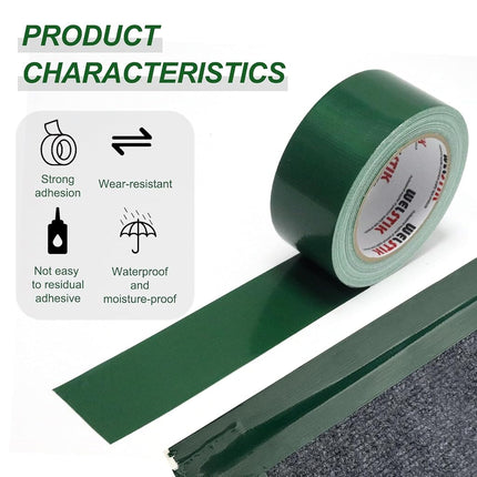 WELSTIK Professional Grade Dark Green Duct Tape, Waterproof Duct Cloth Fabric,Duct Tape for Photographers,Repairs, DIY, Crafts, Indoor Outdoor Use (2 Inch X 45 Yards, Green)