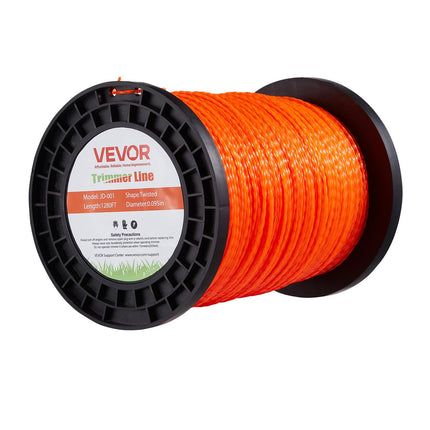 VEVOR 0.095 in 1280 ft String Trimmer Line, Orange