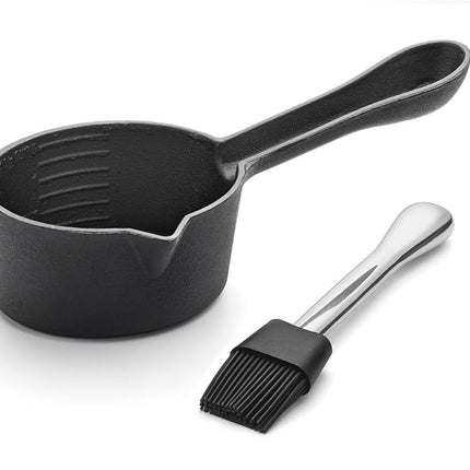 Outset Q173 Brush, Cast Iron Sauce Pot