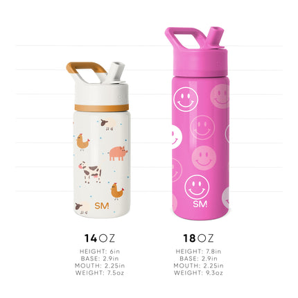 Botella de agua Simple Modern Spiderman para niños con tapa de pajita | Vaso reutilizable de acero inoxidable con aislamiento de Marvel, regalos para la escuela, niños pequeños | Colección Summit | 530 ml, Spidey Kid
