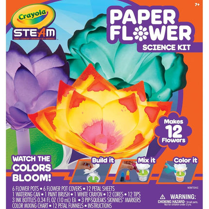 Crayola Paper Flower Science Kit, Color Changing Flowers, Gift for Kids Ages 7, 8, 9, 10