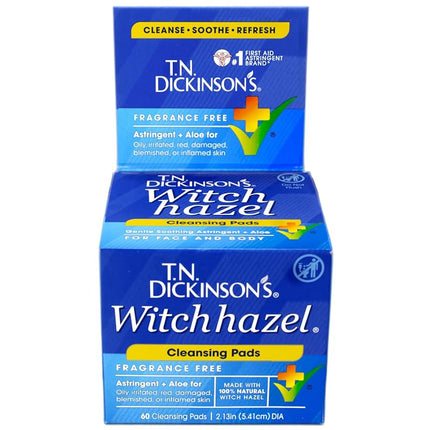 T.N. Dickinson's Witch Hazel Cleansing Pads, 60 Co
