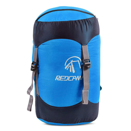 REDCAMP 15/25/35L Nylon Compression Stuff Sack for Sleeping Bag, Lightweight Compact Compression Bag for Camping Outdoor Hiking Backpacking Travelling, Blue (Blue S)