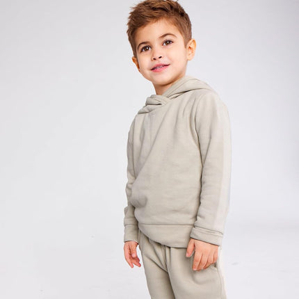 HonestBaby Lote de sudadera con capucha y pantalón de chándal tipo jogger de algodón orgánico, para bebés, niños pequeños, niños, niñas, unisex, color canela, de 3 a 6 meses