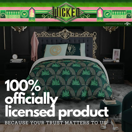 Franco Comforter and Sheet Set, Microfiber, Wicked-Welcome to Oz, 5 Piece Twin Size