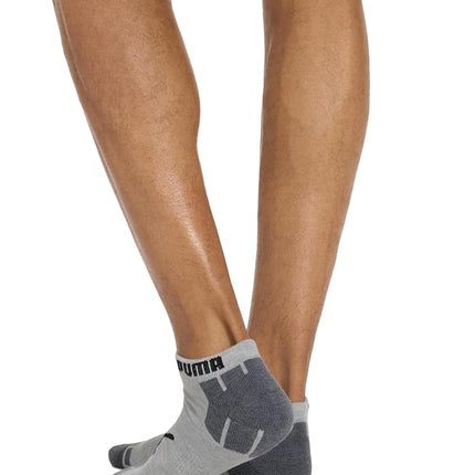 PUMA mens 6 Pack Low Cut running socks, Grey, 13-15 US