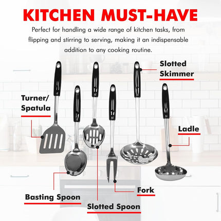 Chef Craft Select Stainless Steel Spoon, Silver