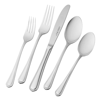 HENCKELS Alcea Flatware Set, 20-Piece, Silver
