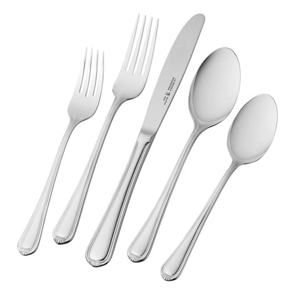 HENCKELS Alcea Flatware Set, 20-Piece, Silver